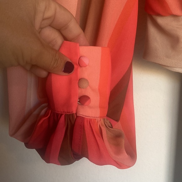 Iorane Tropical Chiffon Bodysuit in Rainbow - Picture 4 of 4